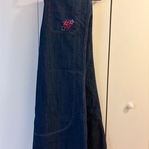 Trendy Dark Blue Women's Flare Jeans